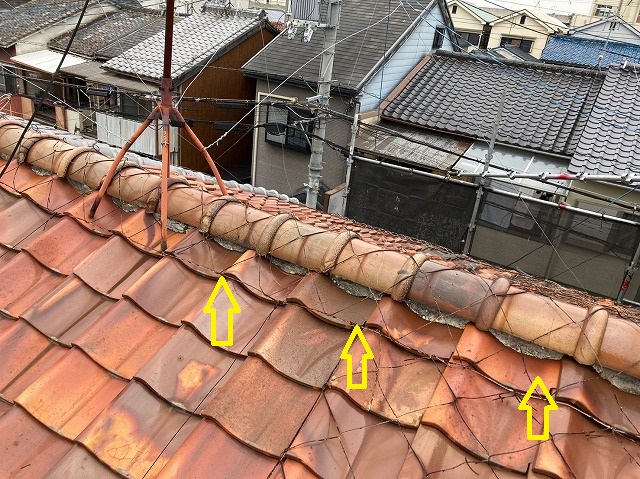 屋根点検漆喰の劣化