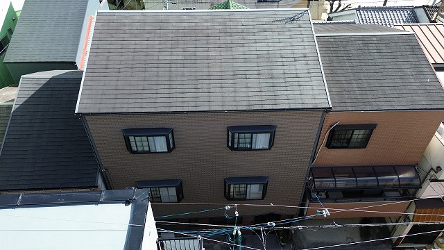 カバー工事前のスレート屋根
