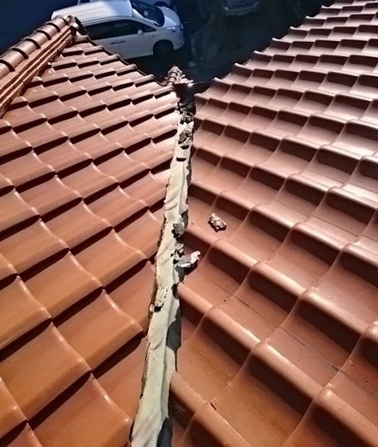 八尾市で雨漏り予備軍を発見！穴がないのに水が溢れる「谷板金の詰まり」とは？