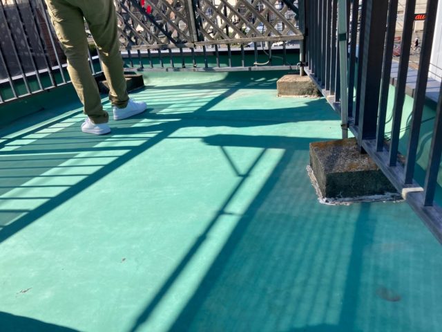 八尾市で屋上シート防水の現場調査にお伺いしました