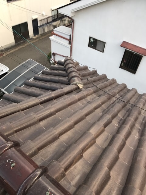 棟端部の欠損箇所