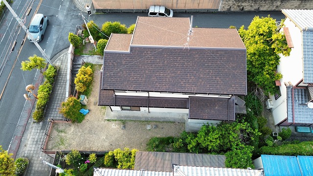 大阪市東住吉区の住宅リフォーム｜屋根の葺き替え・外壁塗装・雨樋交換の仕上がり状況