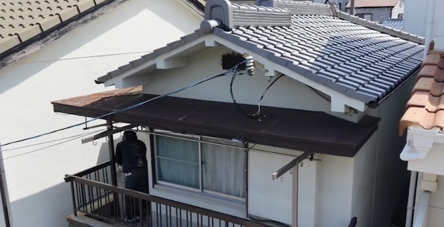 庇と下屋屋根の全体