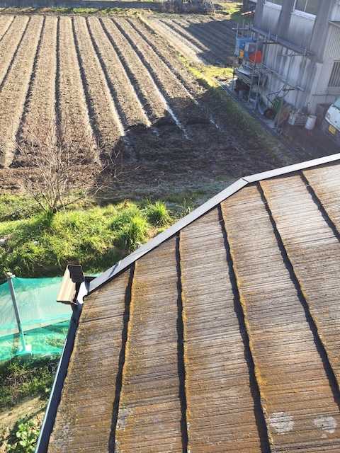 作業員が乗ると踏み割れる危険があるため、ドローンを活用して非接触で安全に屋根調査を実施