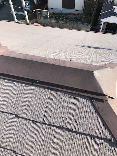 棟板金側面の点検状況