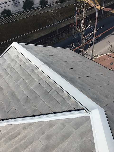 反りが見える屋根面