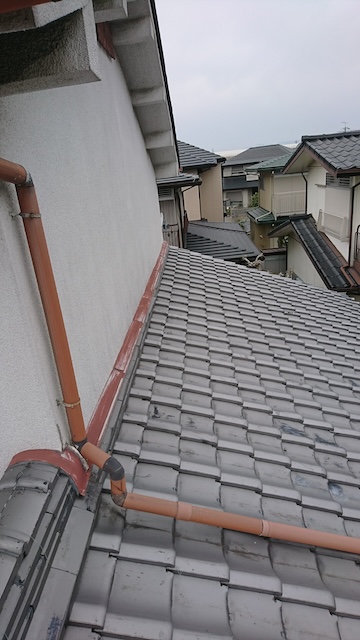 外壁際の屋根接合部